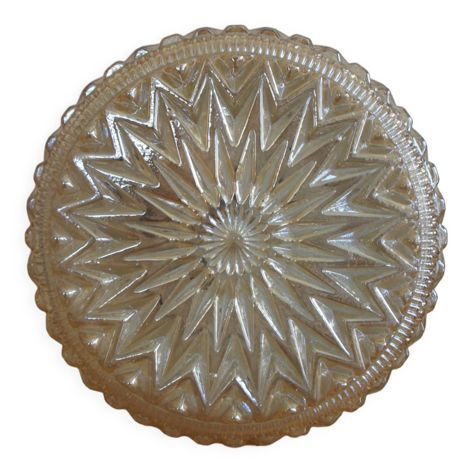 Amber glass ceiling lamp