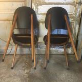Paire de chaises Pegase par Baumann 1960