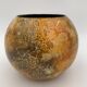 Line lacquer vase, france, lacquered glass,