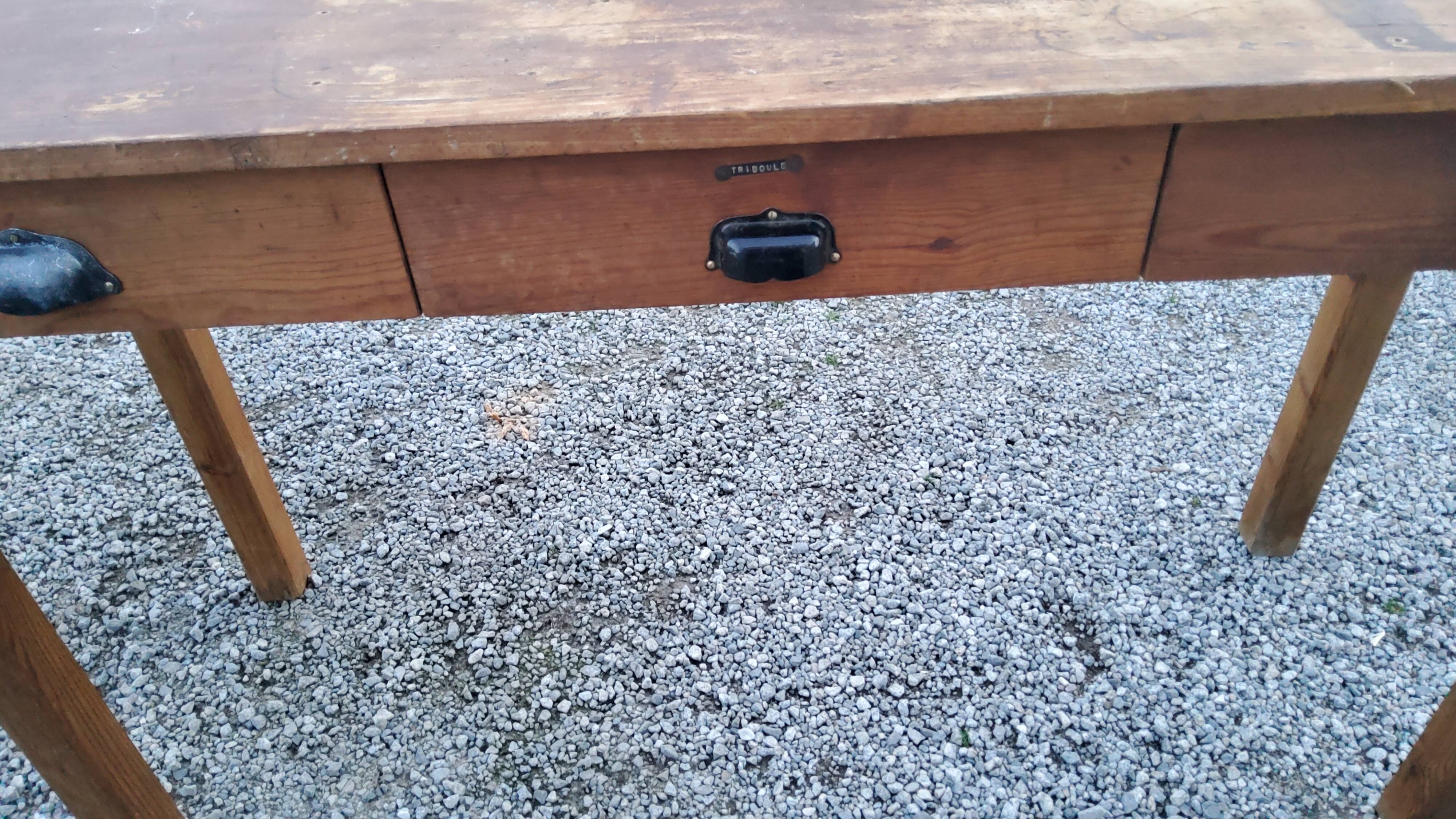 Old jewelry workshop workbench table 6 feet 6 drawers 271cm