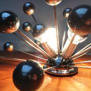 Lampe de table atomique allemande de l'âge spatial du milieu du siècle de Cosack
