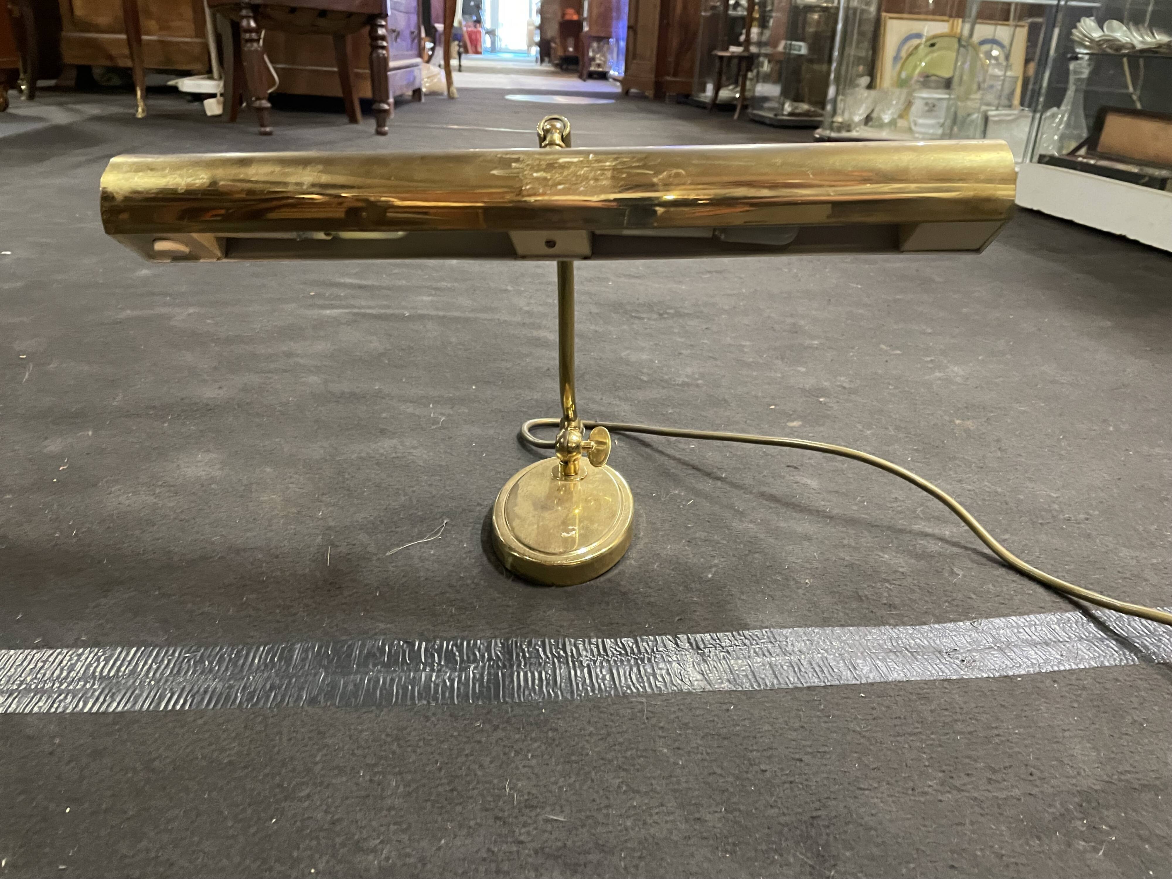 Brass desk lamp