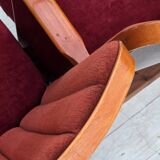 1950s, Danish theater armchairs, furniture velour, original condition.