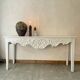 White patinated console