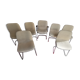 Ensemble de 6 chaises plus 1 fauteuil strafor année 70