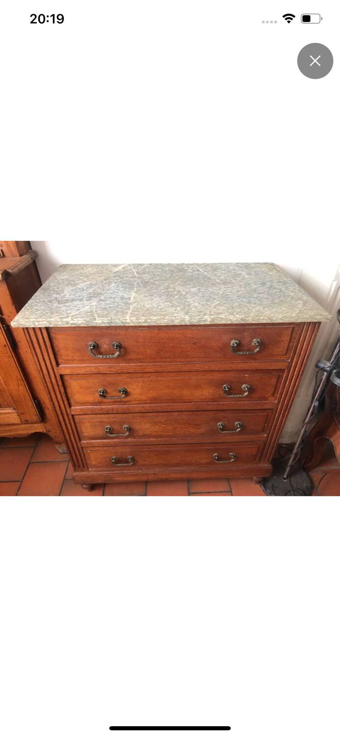 Chest of drawers with marble