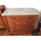 Chest of drawers with marble