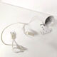 Spot lamp with clip Lita metal white 70s