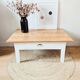Wood and white coffee table