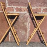 Bamboo counter or bar. (With 2 folding high chairs)