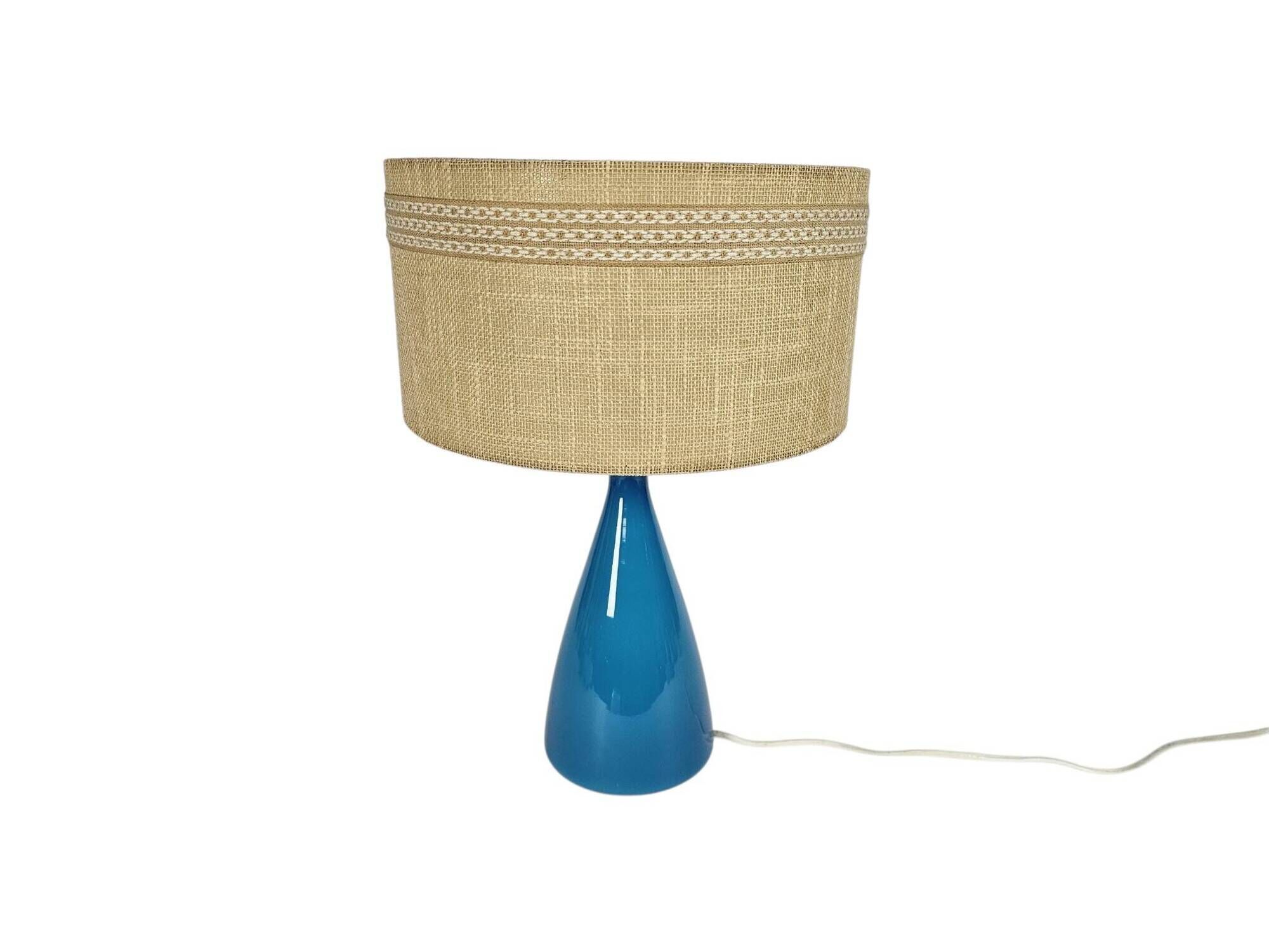 Kastrup Holmegaard - Jacob Bang - table lamp - Denmark - blue - 1960s