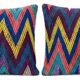 Set of 2 vintage kilim cushion covers 48x51 cm