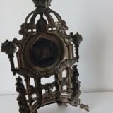 Metal mantel clock