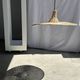 Small suspension, rattan luminaire in hat shape D:60cm