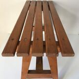 Bench vintage oak Annees 60