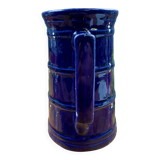 Vintage blue glazed ceramic pitcher