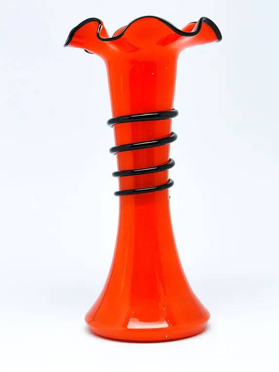 Tango vase, Art Deco, glass, Kralik, Czechoslovakia, 1930s