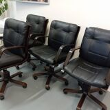 Westnofa Scandinavian office armchair in leather