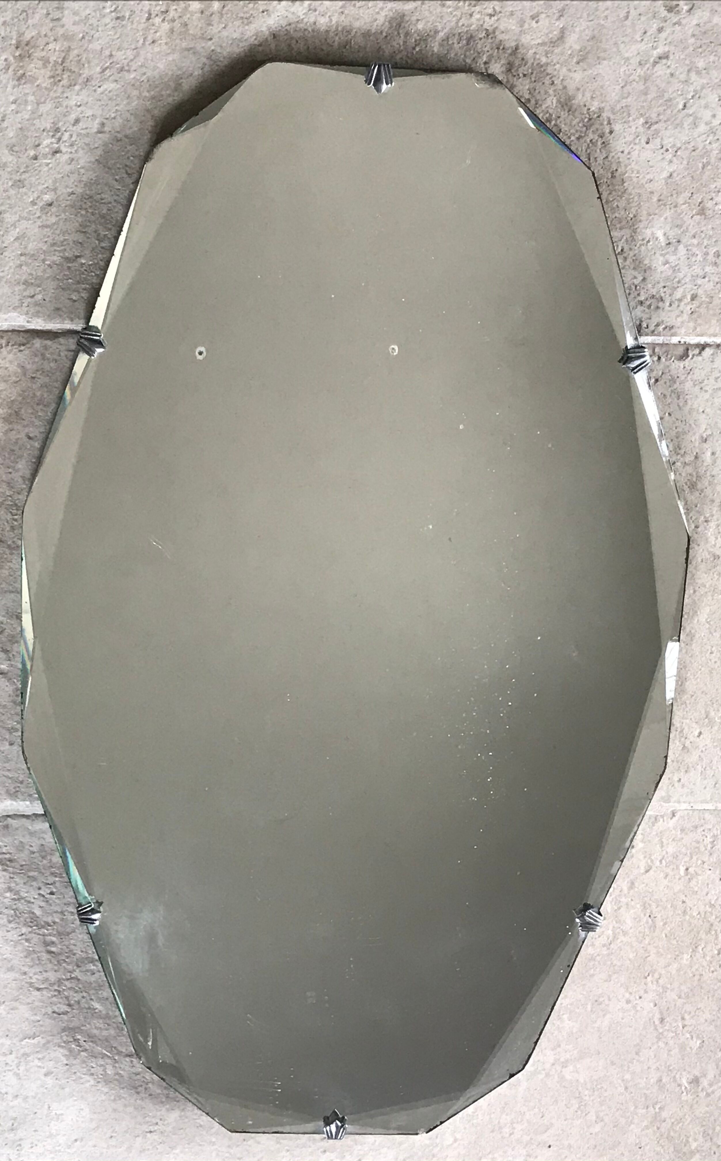 Art Deco Bevelled Mirror 68X41