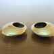 Series of 4 Scandinavian "pebble" ashtrays in bronze 70s