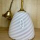 Lampe Suspension Murano Verre Blanc Et Caramel