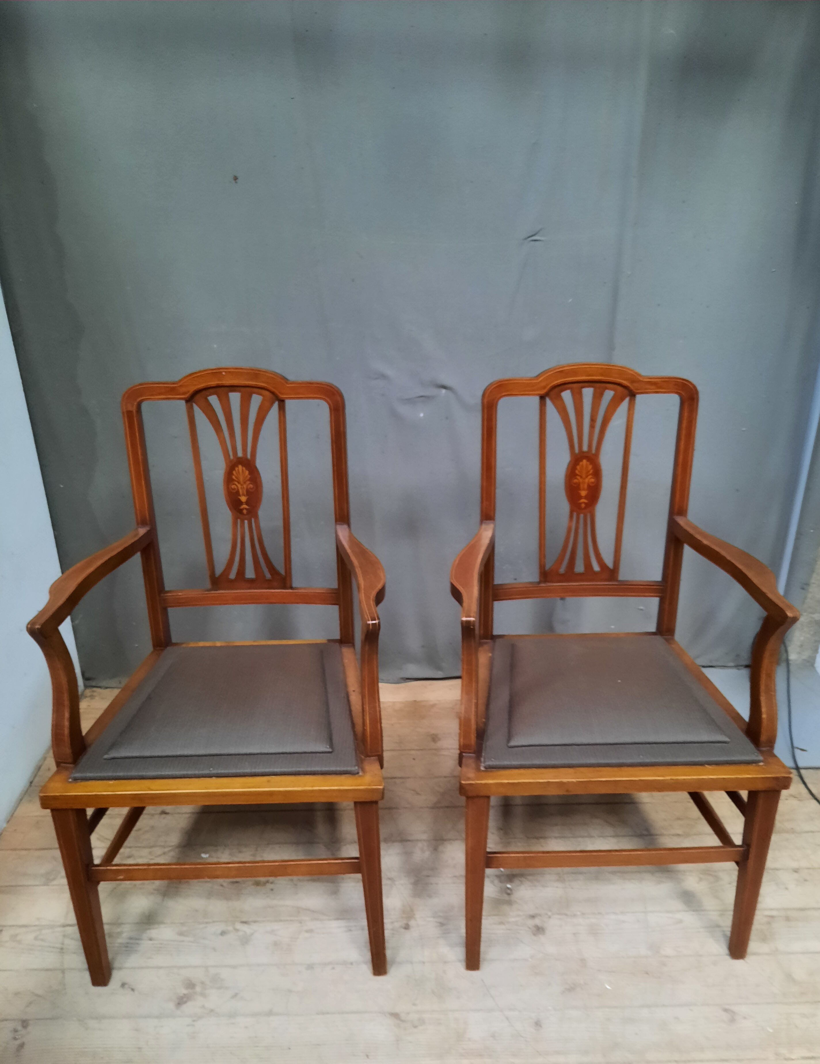 Pair of English armchairs