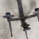 Wrought iron candle holders 1900 brutalist sconces