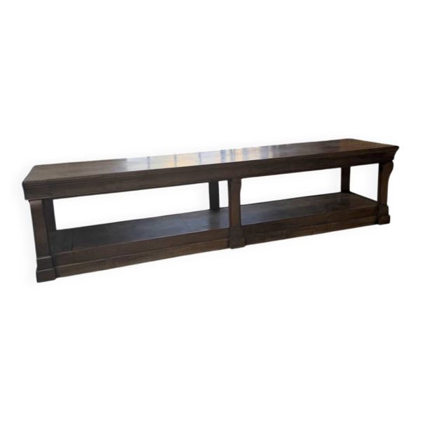 Table de gantier drapière 1900 chêne massif 330cm XL