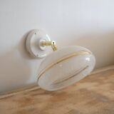 Applique verre de Clichy blanc