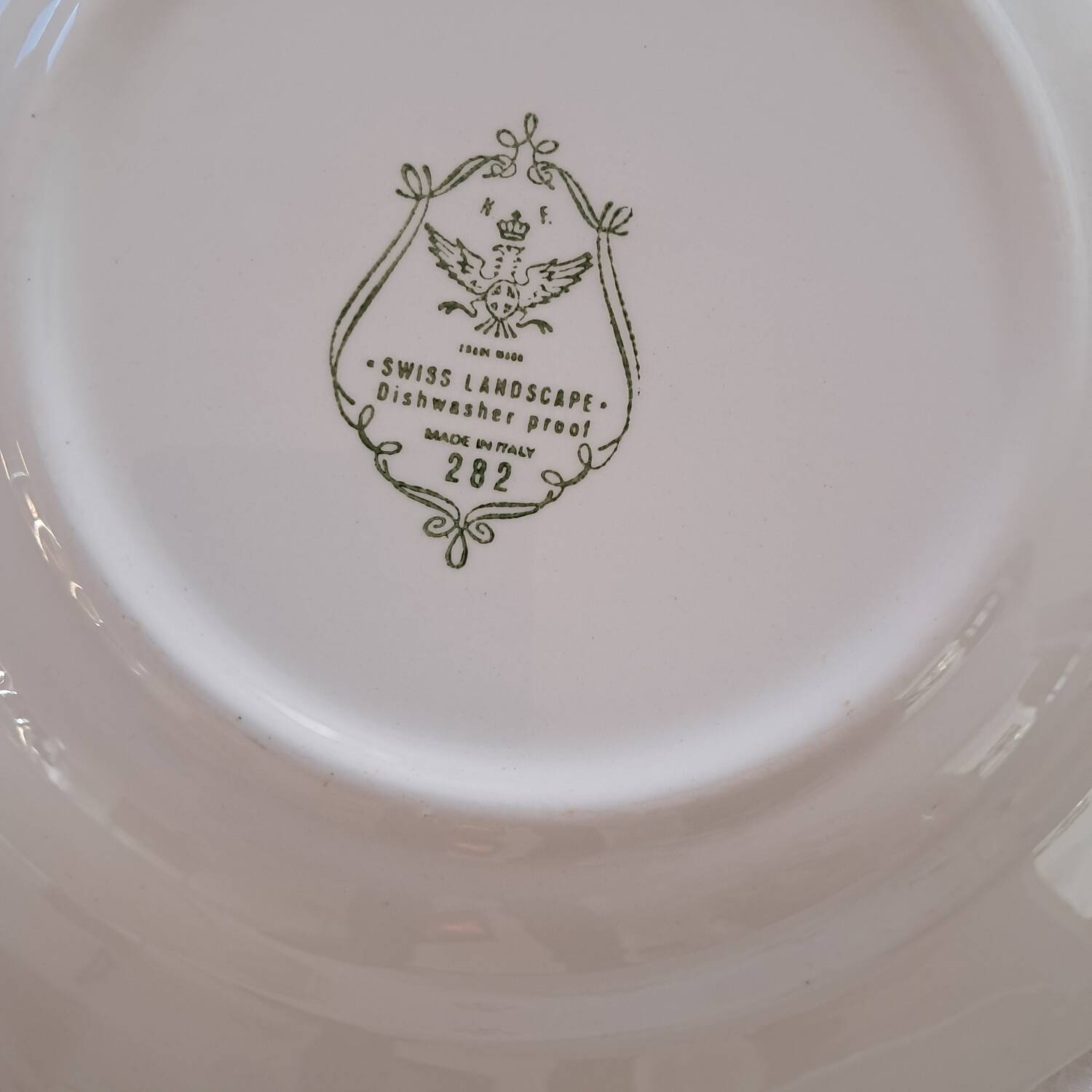 Mismatched antique soup plates