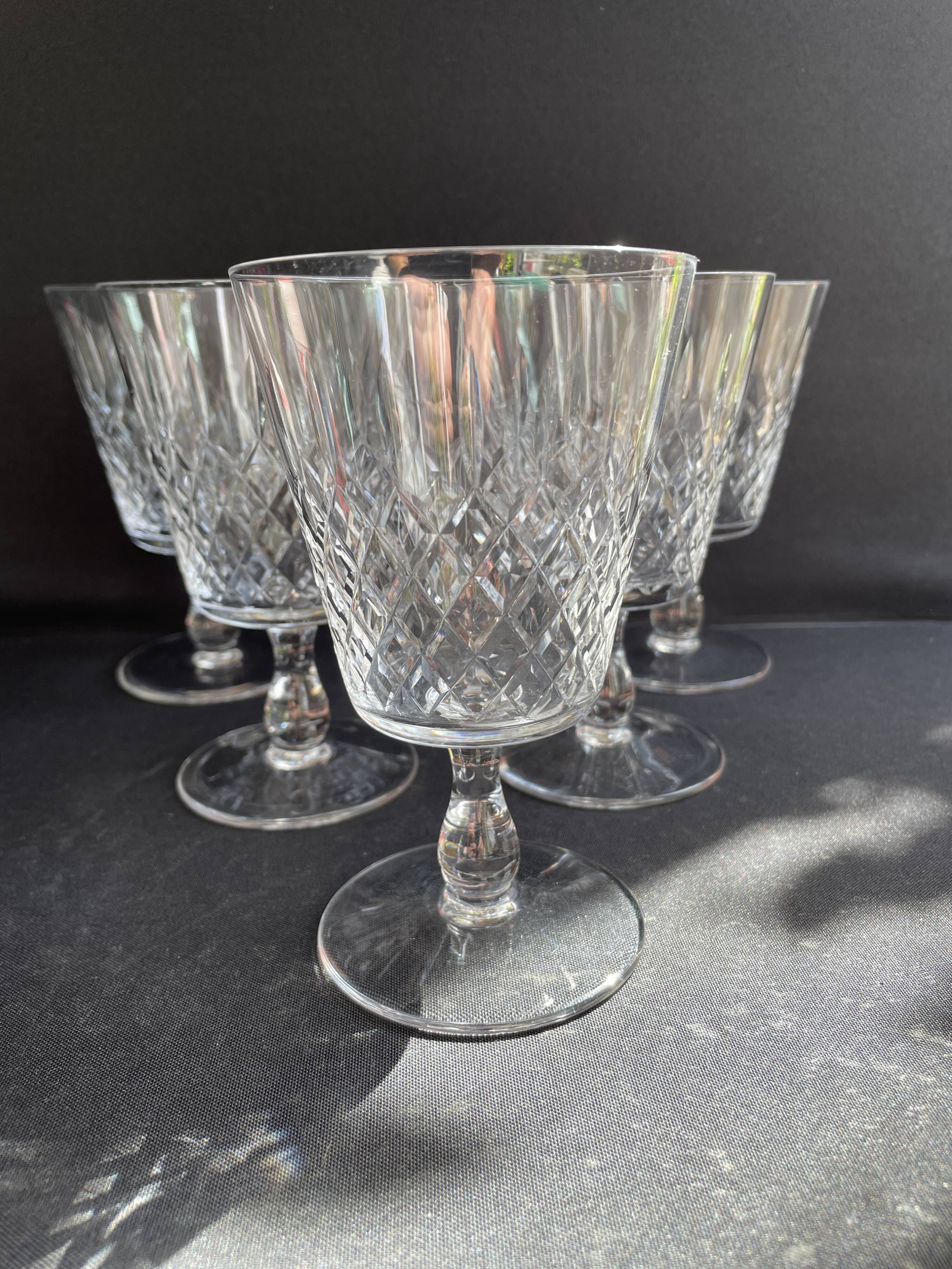 6 wine glasses – Cristallerie de Lorraine in Lemberg (1925-1997)