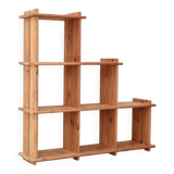 Regain mountain style pine wood shelf bookcase