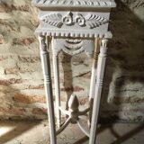 White patinated carved wooden harness