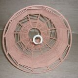 Abat jour en fil de coton rose