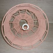 Abat jour en fil de coton rose