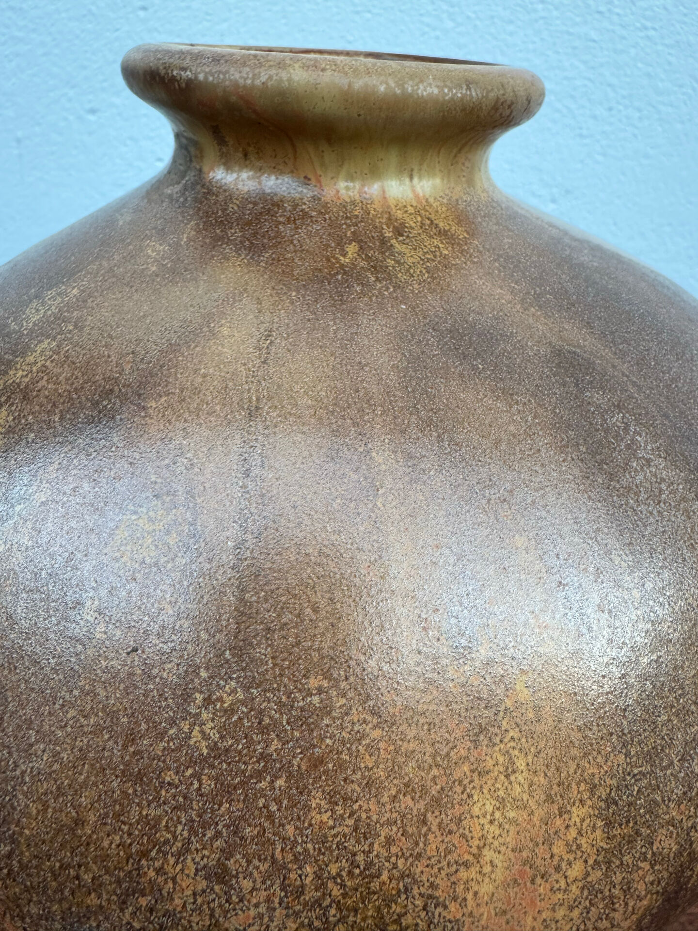 Large flared stoneware vase Art Deco