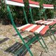 6 folding metal bistro chairs from the 1930s
