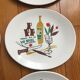 6 plates with fondue Salins