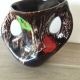 Vase vintage signé Vallauris – design 60s émaillé