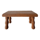 Raw wood lacemaker's bench
