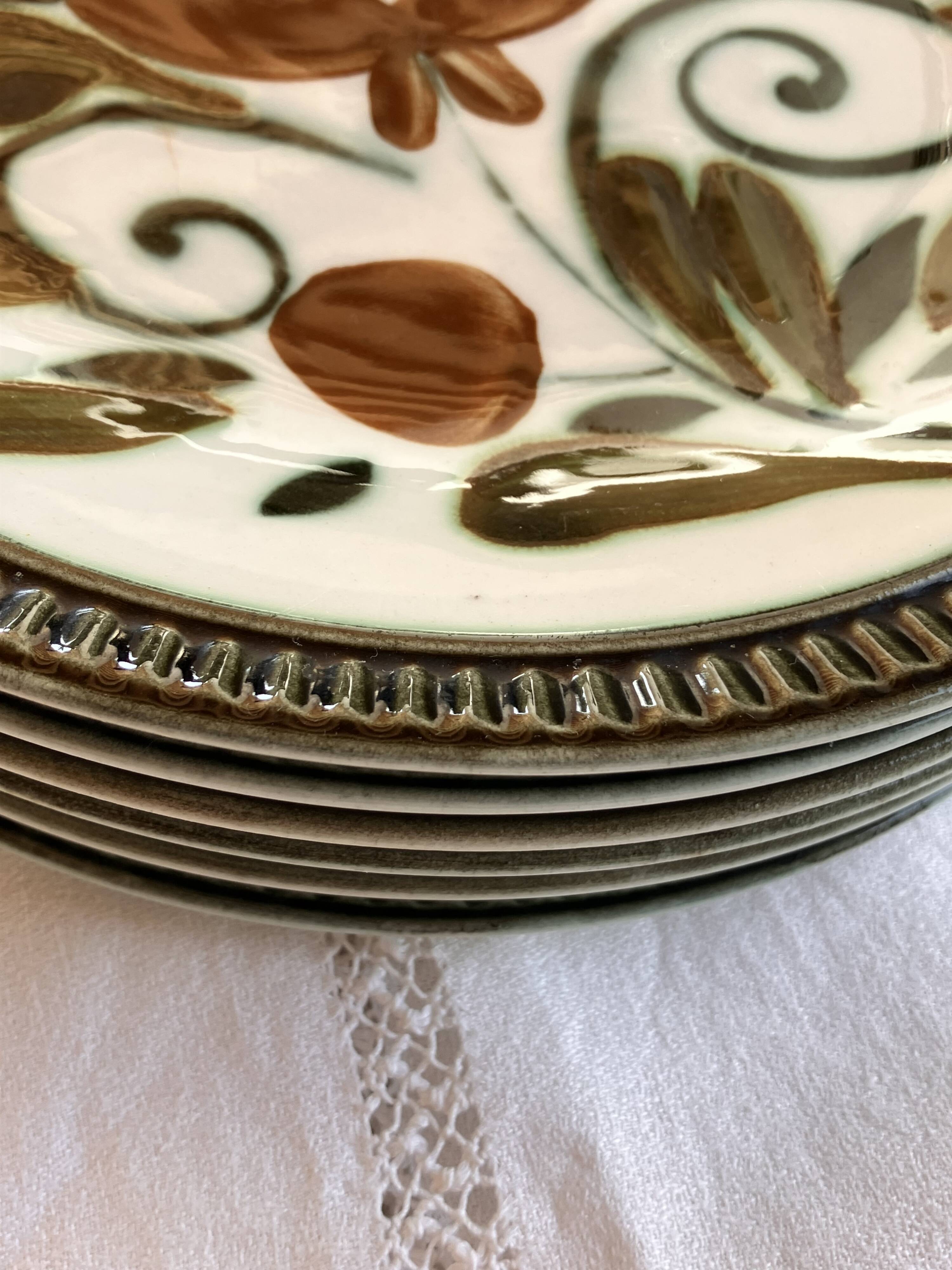 6 flat plates Argenteuil Boch Belgium