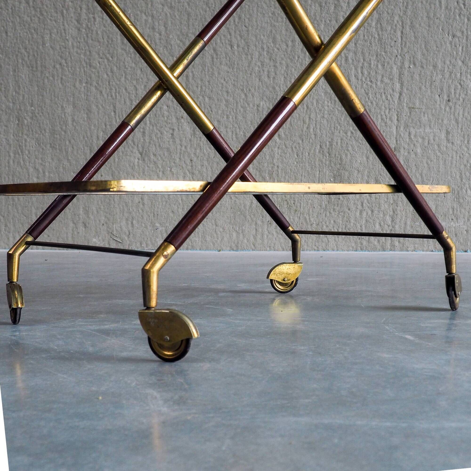 1950s Italian Bar Trolley, Attributed to Cesare Lacca