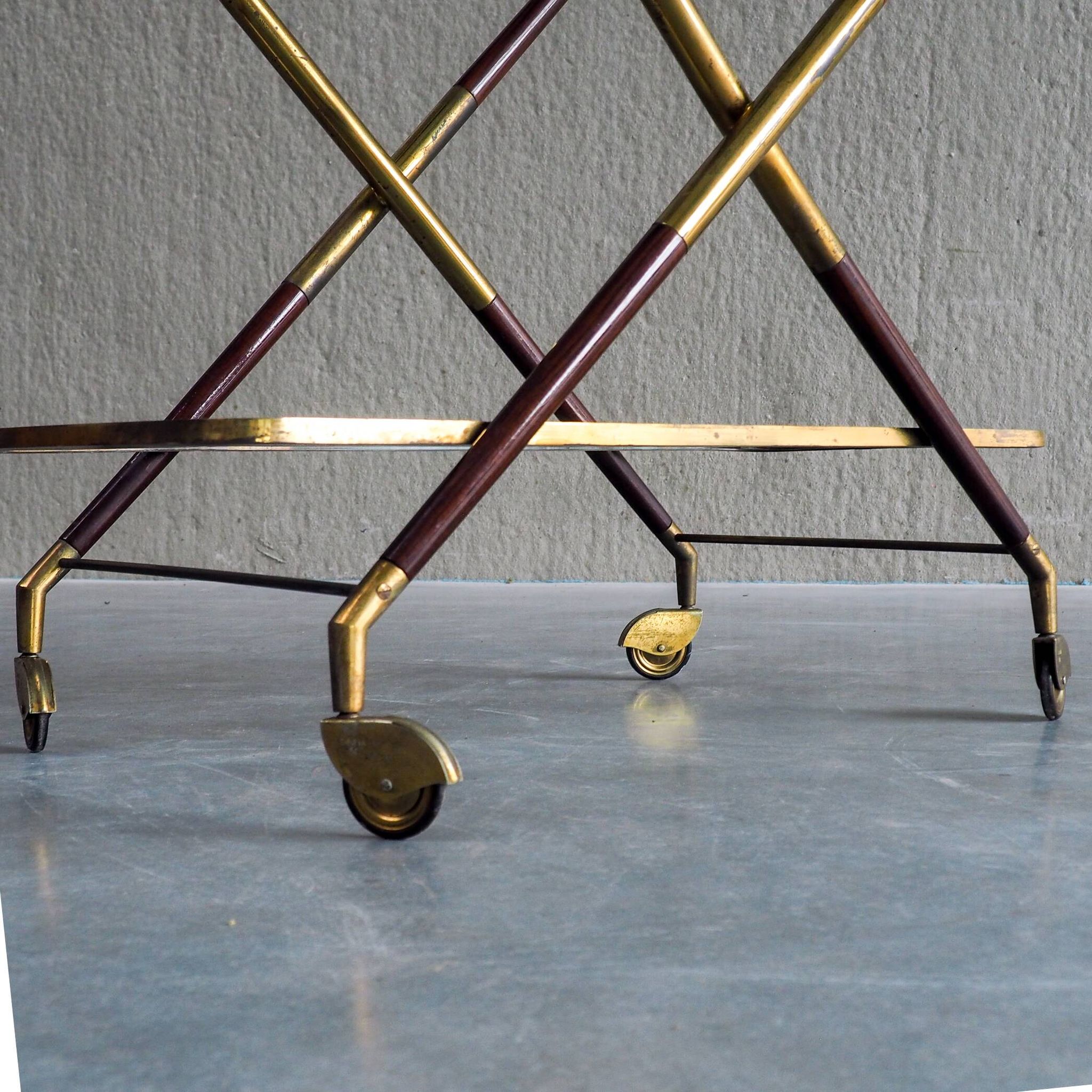1950s Italian Bar Trolley, Attributed to Cesare Lacca