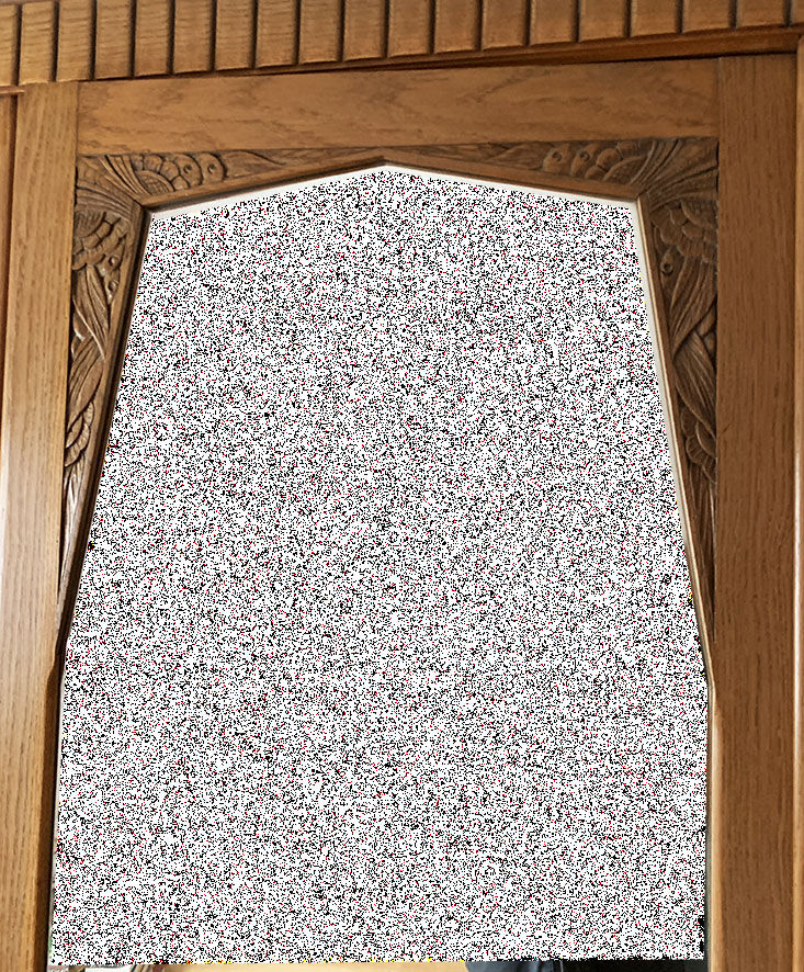 Old wardrobe-wardrobe in solid oak light art deco