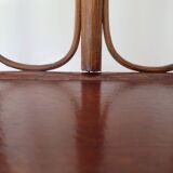 Vintage bookcase-5-level shelf-wood, bamboo and rattan-bentwood style-80s