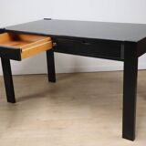 Vintage Simat edition desk in blackened wood, 1980