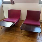 Paire fauteuils Tolozan – Éric Jourdan – Ligne Roset 2002 – structure alu