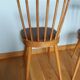 2 chairs bistro Baumann model 740 wood and skaï Scandinavian style