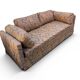 Vintage upholstered 2-seater sofa – embroidered cashmere fabric