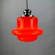 Red opaline glass pendant by Hustadt Leuchten, 1960
